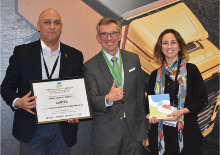 foto noticia GRUPO CARTÉS, RECONOCIDO CON EL PREMIO “MARCA DE MÁS CALIDAD Y SERVICIO”